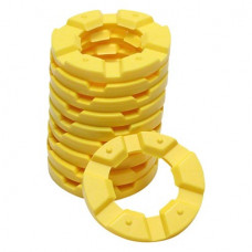 SAM Artikulatoren tartozék Packung 50 Sekundärplatten Kunststoff, gelb, 6-strahlig