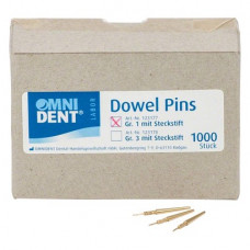 Dowel Pins mit Steckstift Packung 1.000 darab, Größe 1, mit Steckstift