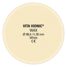 VITA VIONIC® WAX - fehér darab, átmérője 98,4 mm, 30 mm-es H