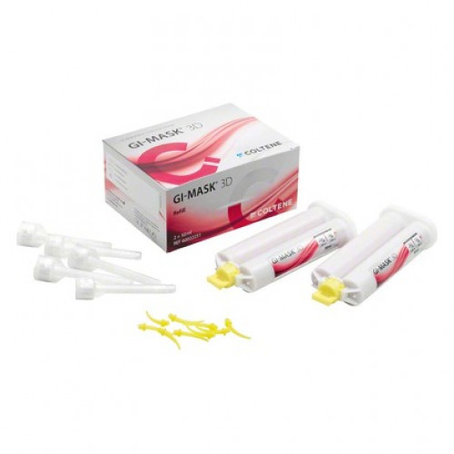 GI-MASK® 3D Refillpackung 2 x 50 ml Kartuschel, 12 Universal Mixing Tips, 12 Oral Tips