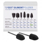 TOPDENT® Silimont Polierer Packung 6 darab, fekete, mittel, TD-4