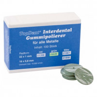 TOPDENT® Gummipolierer, 10 darab, grün, 22 x 1 mm, Rad, für NEM