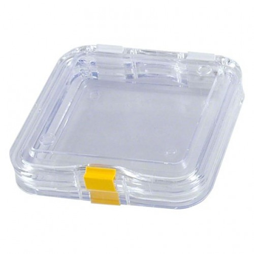 Tároló box, (9,5 x 9,5 x 2,3 cm), tiszta, M (közepes), 1 darab