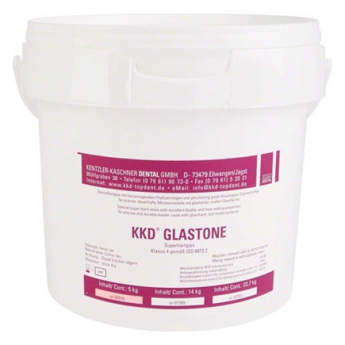Glastone, Szuperkemény gipsz IV, Vödör, ISO Típus 4, 5 kg ( 11 lbs ), 1 darab
