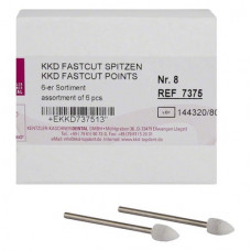 FastCut (#8), Csiszoló, Kézidarab (HP, Ø 2,35 mm, ISO 104) forgó, fehér, 6 darab
