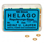 HELAGO Gummiringe für Regulierung, 10 darab, transparent, 4 mm