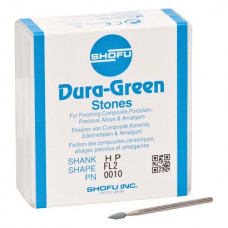 Dura Green (FL2) (ISO 25) Medium, Polírozó, Kézidarab (HP, Ø 2,35 mm, ISO 104) ISO 25 Láng, ISO-Forma 251, Szilíciumkarbid, 12 darab