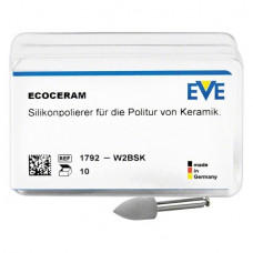 Ecoceram (2), Polírozó (Kerámia), Könyökdarab (CA, Ø 2,35 mm, ISO 204, 22 mm) ISO 50 Csúcs, finom, Szilíciumkarbid- Szilikon, 10 mm, 10 darab