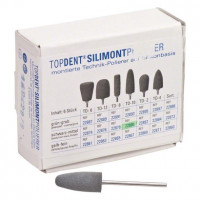 TOPDENT® Silimont Polierer Packung 6 darab, fekete, mittel, TD-10