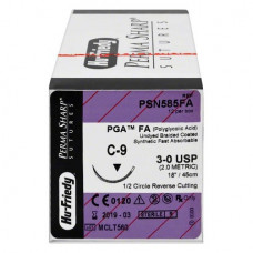 Nahtmaterial Packung 12 Nadeln PGA 3-OFA/C-9, ungefärbt