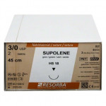 RESORBA® Supolene Packung 36 Nadeln, grün, 45 cm, HS18, USP 3/0