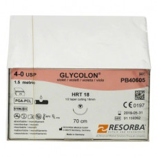 Glycolon® Monofil Packung 24 Nadeln, violett, 70 cm, HRT 18, USP 4/0