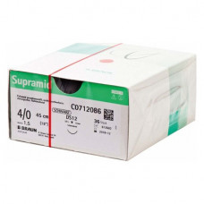 Supramid® Packung 12 darab, fekete, 45 cm, USP 4/0, DS12
