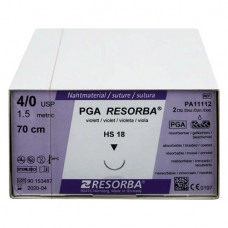 RESORBA® PGA Packung 24 Nadeln,violett, 70 cm, HS 18, USP 4/0