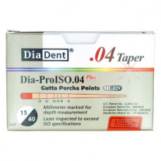 Dia-Prolso Plus Guttapercha-csúcs, Sortiment, Taper.04, ISO 015-040, 60 darab