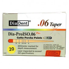 Dia-Prolso Plus Guttapercha-csúcs, Taper.06, ISO 020, 60 darab