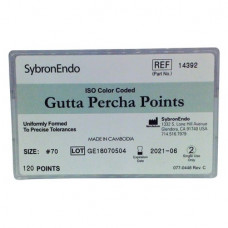 Guttapercha-csúcs, standardizált, ISO 070, 6 x 20 darab