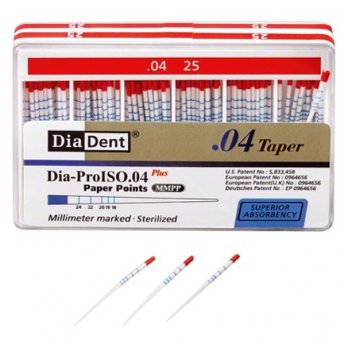 DiaDent® Dia-Pro papírcsúcs, Taper.04, ISO 025, 100 darab