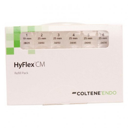 HyFlex® CM NiTi, reszelősorozat, Crown-down, 31 mm, M, 6 darab