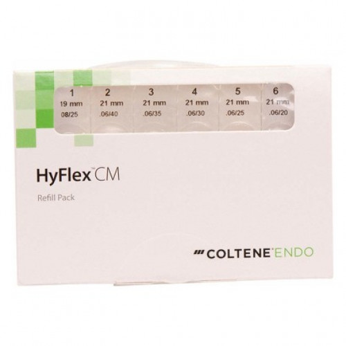 HyFlex® CM NiTi, reszelősorozat, Crown-down, 25 mm, L, 6 darab