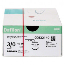 Dafilon® Packung 36 Folien blau, 45 cm, USP 3/0, DS16