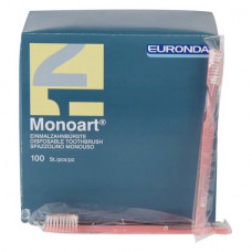 Monoart® Einmalzahnbürsten Box 100 darab, rosa