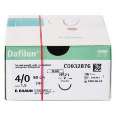 Dafilon® Packung 36 Folien blau, 90 cm, USP 4/0, HS21
