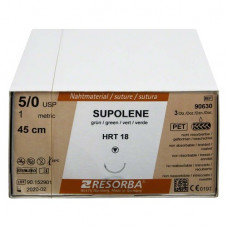 RESORBA® Supolene Packung 36 Nadeln, grün, 45 cm, HRT18, USP 5/0