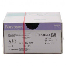 Novosyn® Packung 36 Folien 45 cm, violett, USP 5/0, metric 1