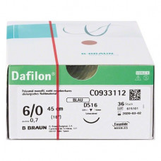 Dafilon® Packung 36 Folien blau, 45 cm, USP 6/0, DS16