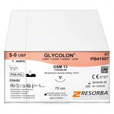 Glycolon® Monofil Packung 24 Nadeln, violett, 70 cm, HR 17, USP 5/0