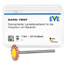 EVE DIAPOL® TWIST HP, gyémántozott-polírozó, 14 x 1,6 mm, DT-H14Dmf, HP, 1 darab