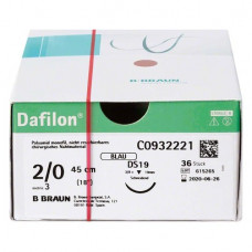 Dafilon® Packung 36 Folien blau, 45 cm, USP 2/0, DS19
