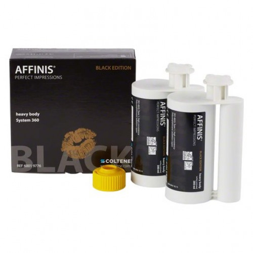 AFFINIS® BLACK EDITION (System 360)(Heavy Body), Lenyomatanyag (A-Szilikon), 1 fixációs gyűrű, 380 ml, 2 x 1 darab