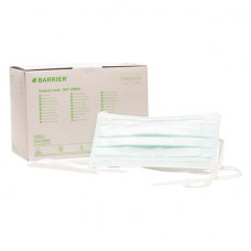BARRIER® OP-Maske Special - Packung 60 Stück grün, Bindebänder, mit Formhalter