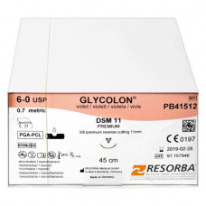 Glycolon® Monofil Packung 36 Nadeln, violett, 45 cm, DSM 1, USP 6/0