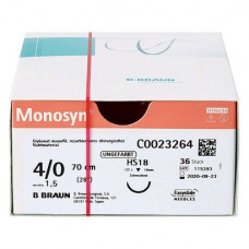 Monosyn® Packung. 36 Folien ungefärbt, 70 cm, USP 4/0, HS18