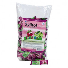 Xylitol Gum Kids Musterbeutel 2 x 200 darab, (Apfel, Erdbeere)