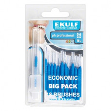 EKULF Interdentalbürsten ph professional Packung 18 darab, blau, Ø 0,6 mm