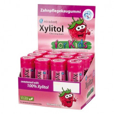 Xylitol Gum Kids Display 12 x 30 darab, Erdbeere