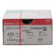 Novosyn® QUICK Packung 36 Nadeln ungefärbt, 45 cm, DSMP13, Stärke 4/0