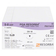 RESORBA® PGA Packung 24 Nadeln, DS18, USP 5/0