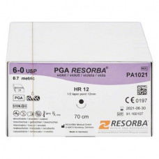 RESORBA® PGA Packung 24 Nadeln, HR12, USP 6/0