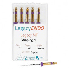 LegacyENDO Multi Taper, gépi gyökércsatorna tágító, formázó, 21 mm, ISO 017, 6 darab