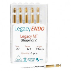 LegacyENDO Multi Taper, gépi gyökércsatorna tágító, formázó, 21 mm, ISO 020, 6 darab