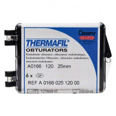 Thermafil (25 mm) (ISO 120), Obturator, ISO 120 röntgenopák, Guttapercha, műanyag, 25 mm, 6 darab
