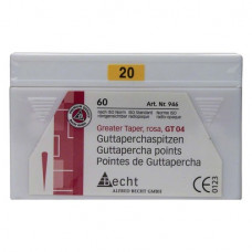 Guttapercha-csúcs (4 %) (ISO 20), ISO 20 rózsaszín, Guttapercha, 4%, 60 darab