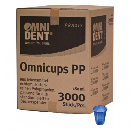 Omni (Omnicups) (B), Öblítopohár, kék, Polipropilén, 180 ml, 3000 darab