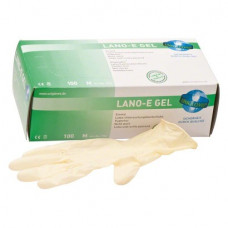 Lano-E (Gel) (Medium), Kesztyűk (Latex), nem steril, Egyszerhasználatos termék, Latex, M (közepes), 100 darab