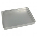 Norm-Tray Aluminium, 1 darab, Deckel ungelocht ezüst, mini, 18 x 14 cm
